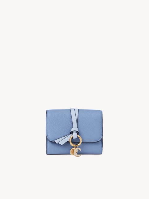 Chloé SMALL ALPHABET TRI-FOLD IN GRAINED LEATHER
