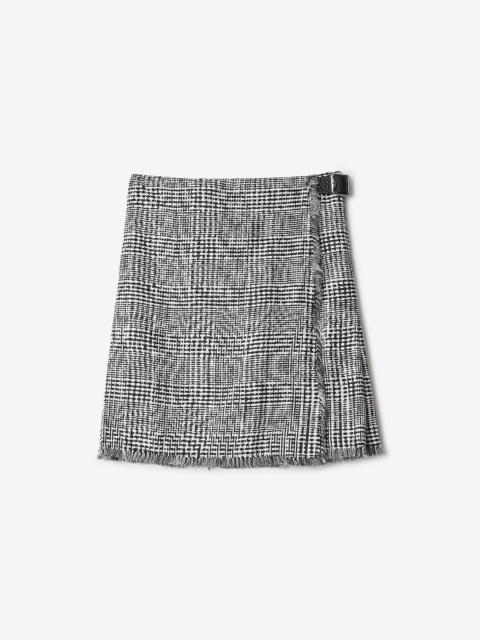 Burberry Warped Houndstooth Nylon Kilt