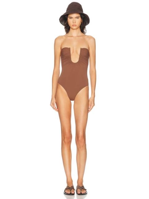 CHRISTOPHER ESBER Arced Ruched One Piece Swimsuit