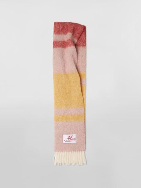 Marni PINK STRIPED MOHAIR SCARF