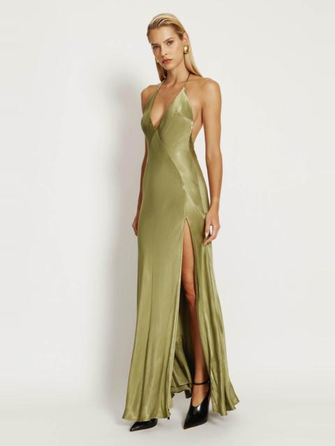 BARDOT Yve Halter Dress In Khaki