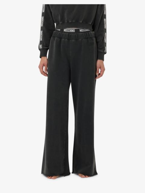 Moschino GARMENT-DYED COTTON FLEECE PANTS