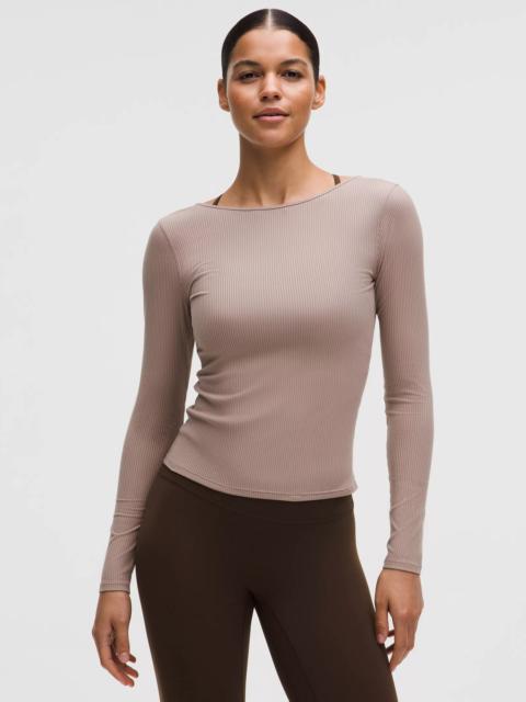 lululemon Ribbed Scoop-Back Yoga Long-Sleeve Shirt