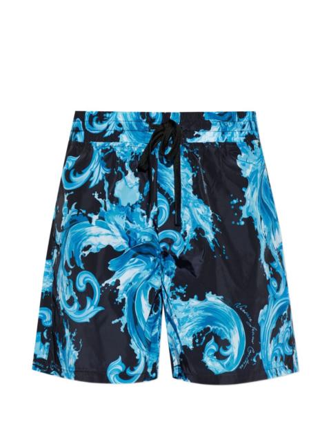 VERSACE JEANS COUTURE patterned drawstring shorts