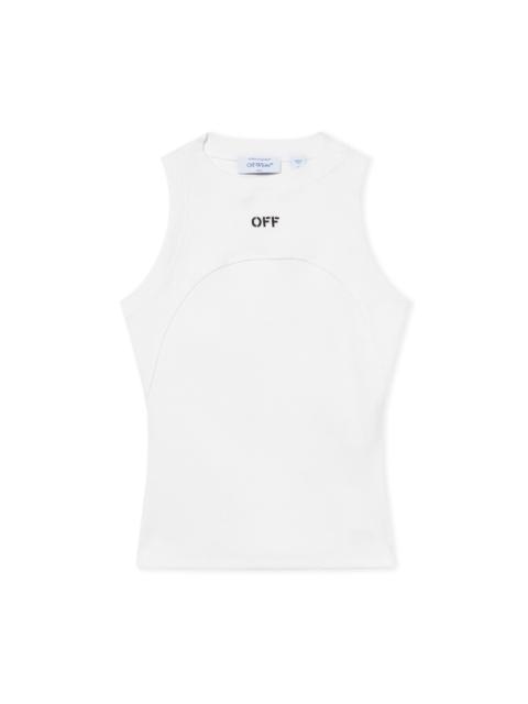 Off-White Off Stamp Rib Round Tank Top