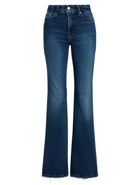 GOOD AMERICAN Women's SoftTech Good Classic Boot-Cut Jeans - Indigo