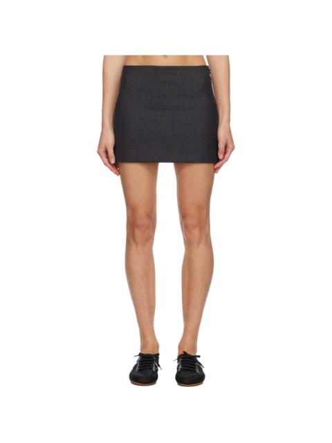 Givenchy Gray Wool Miniskirt