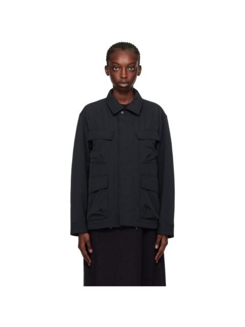 snow peak Black Press-Stud Jacket