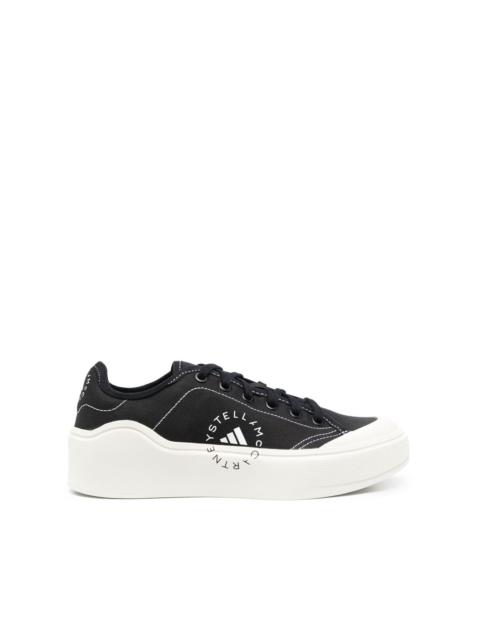 logo print lace-up sneakers