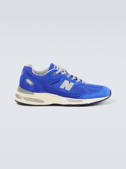 New Balance Made In UK 991v2 suede-trimmed sneakers