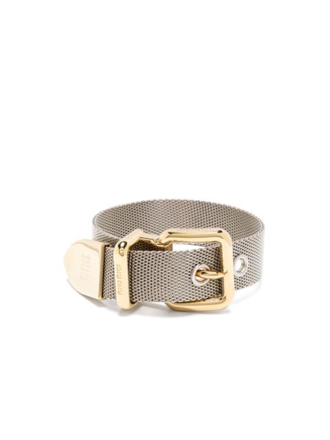 Miu Miu two-tone buckle bracelet