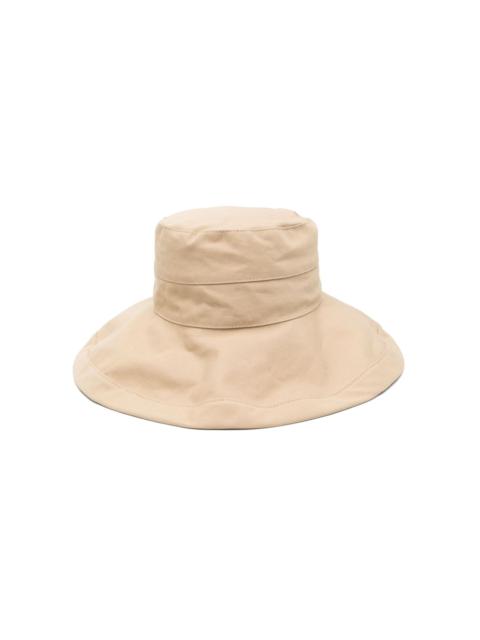 Jil Sander logo-tag canvas bucket hat