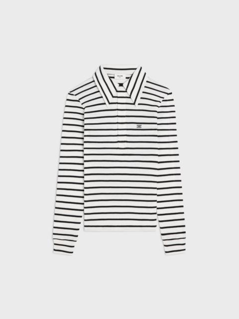 CELINE polo shirt IN striped silk jersey
