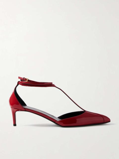 KHAITE Mia patent-leather pumps Red