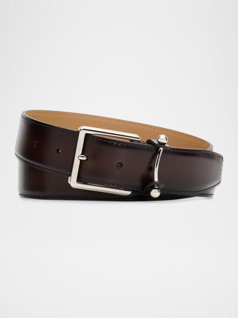 Christian Louboutin Men's Chambeliss Patinated Leather Belt