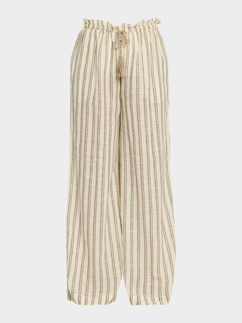 ULLA JOHNSON Josephine Stripe Coverup Pants