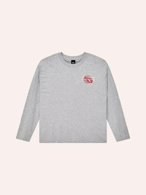 P.E NATION SNAP LONG SLEEVE TEE IN GREY MARLE
