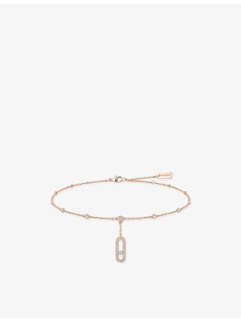 MESSIKA Move Uno 18ct rose-gold and 0.35ct round-cut diamond anklet