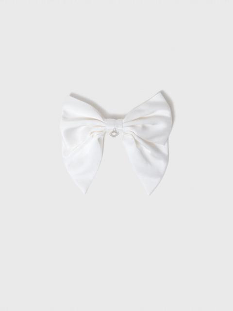 maje Satin-effect bow barrette