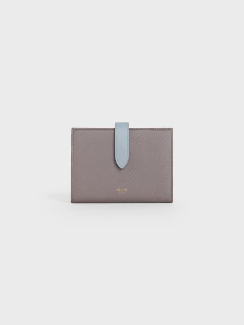 CELINE Medium strap wallet in Bicolour Grained Calfskin