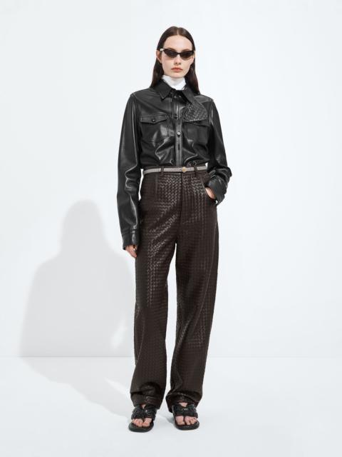 Bottega Veneta Intrecciato Leather Pants