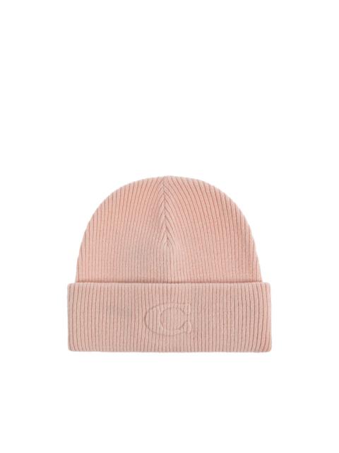 COACH embossed-logo beanie hat