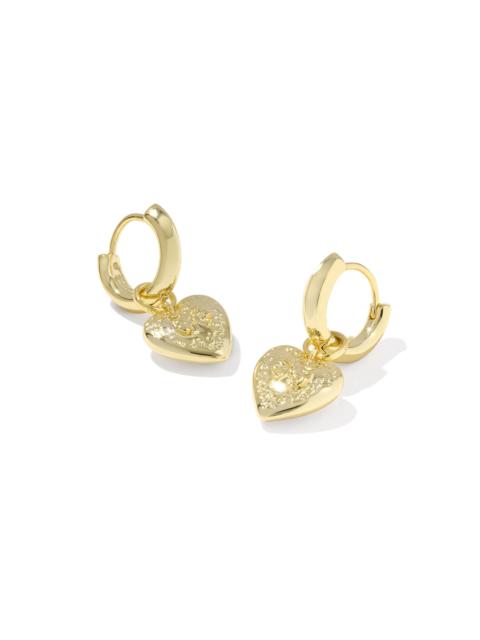 KENDRA SCOTT Kendra Scott x LoveShackFancy Heart Gold Convertible Huggie Earrings