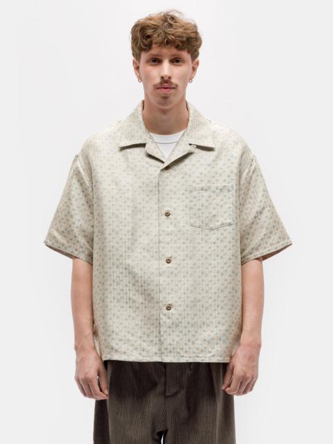 visvim Crosby S/S Jacquard Shirt in Ivory | notreshop