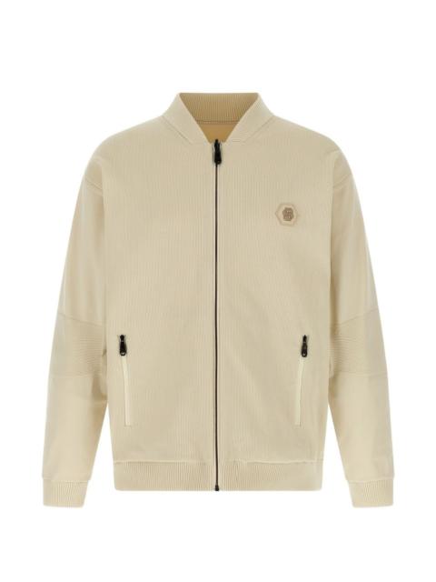 BOSS Future ribbed zip-up bomber jacket