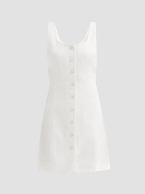 Theory Women's Linen-Blend Sculpted Button-Front Minidress - Ivory