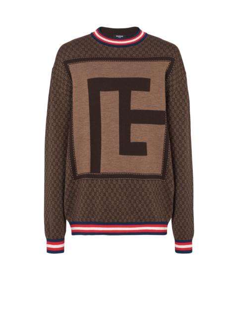 Balmain Knit jumper with mini monogram