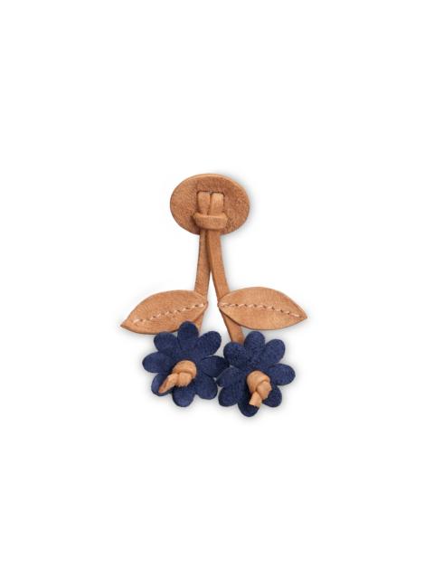 Santoni Light brown and blue suede Santoni Flora tassels