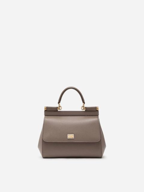 Small dauphine leather Sicily bag