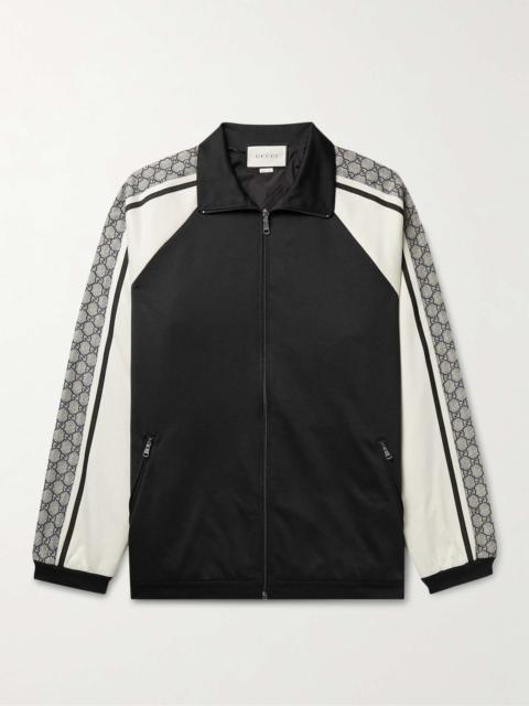 GUCCI Logo-Striped Tech-Jersey Track Jacket