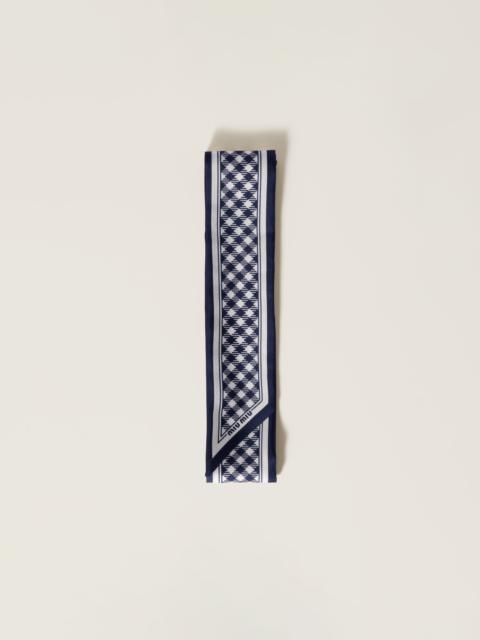 Miu Miu Printed silk twill scarf