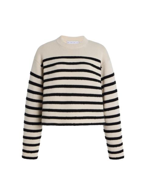 Proenza Schouler Nia Bobble Boucle Sweater black/white