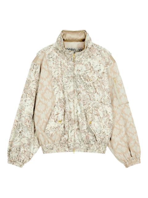 OPEN YY paisley panelled bomber jacket