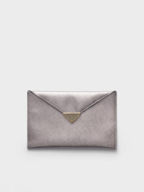 Prada Saffiano leather envelope clutch