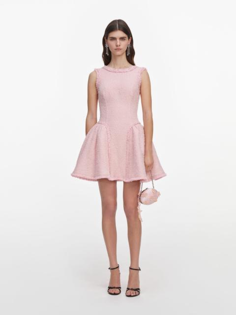 self-portrait Pink Boucle Sleeveless Mini Dress