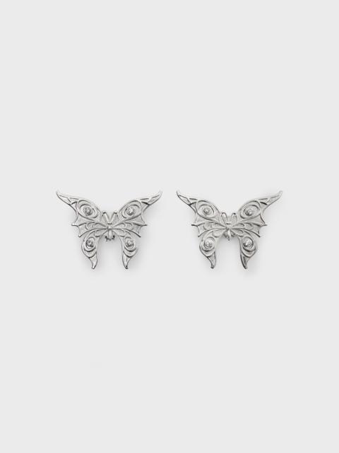 Blumarine METAL BUTTERFLY EARRINGS WITH GLASS SETTINGS