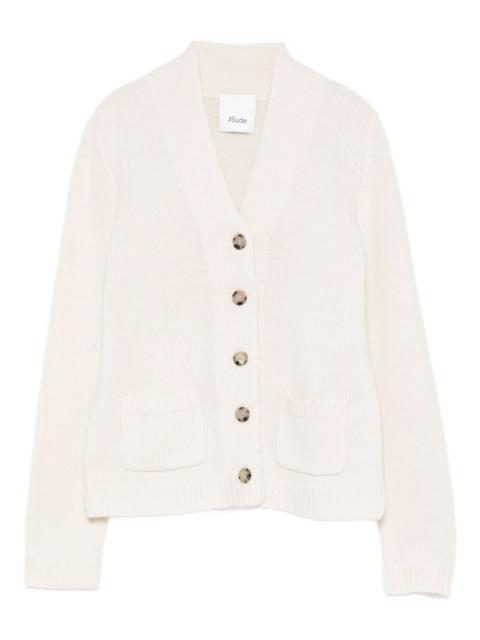 Allude button-detailed patch-pocket cardigan