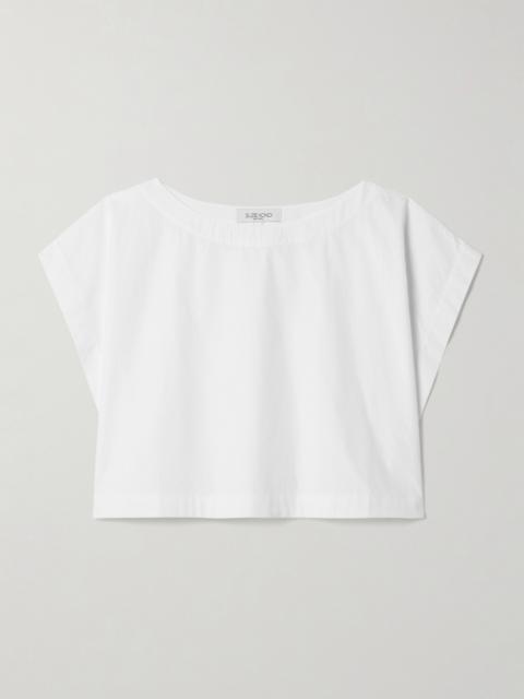 SUZIE KONDI Kori Cropped Cotton-poplin Top