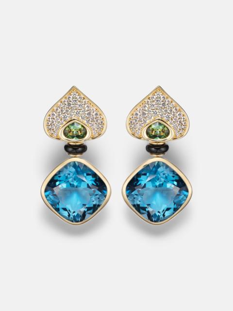 Marina B Pauline 18kt gold earrings with gemstones