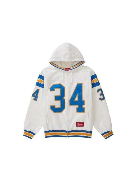 Supreme Supreme Football Zip Up Hooded Sweatshirt White