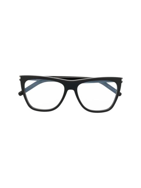 square-frame eyeglasses