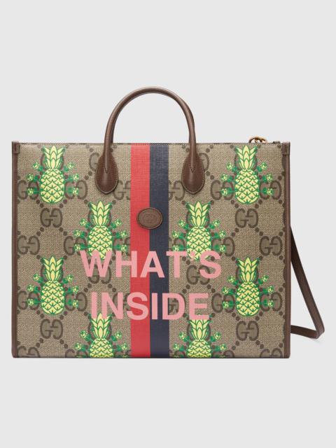 GUCCI Gucci Pineapple GG Supreme medium tote