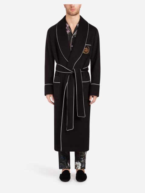 Dolce & Gabbana Cashmere coat with patch