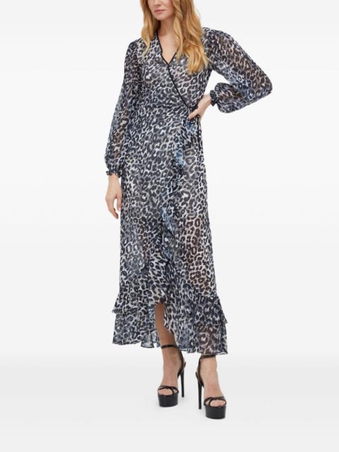 GUESS USA ruffled animal print dress