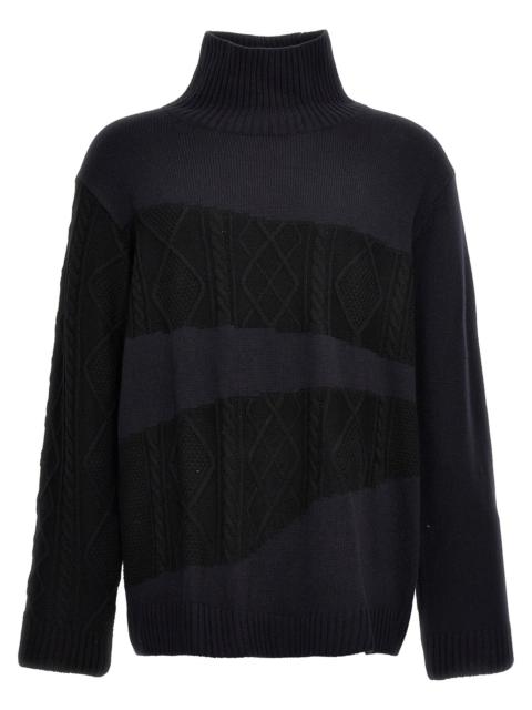 Yohji Yamamoto Two-Tone Sweater Sweater, Cardigans Multicolor