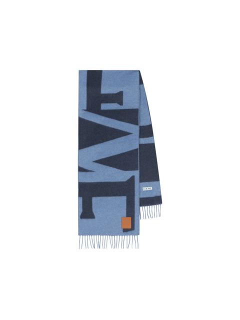 Loewe leather-patch scarf